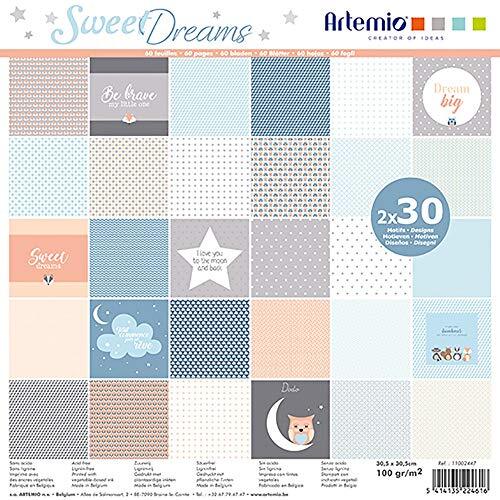 Artemio Blok met 30 x 2 bladeren, motief: Sweet Dreams, 30 x 30 cm