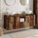 Maison Exclusive Ensemble de 3 armoires de salle de bain murales, en bois de récupération, style exclusif