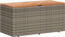 Keter Coffre de jardin 110x50x54 cm poly rotin et bois d'acacia gris