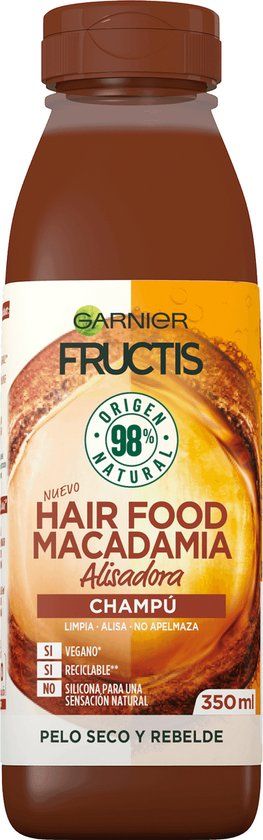 Garnier Fructis Hair Food Shampoo Macadamia Alisadora 350 ml