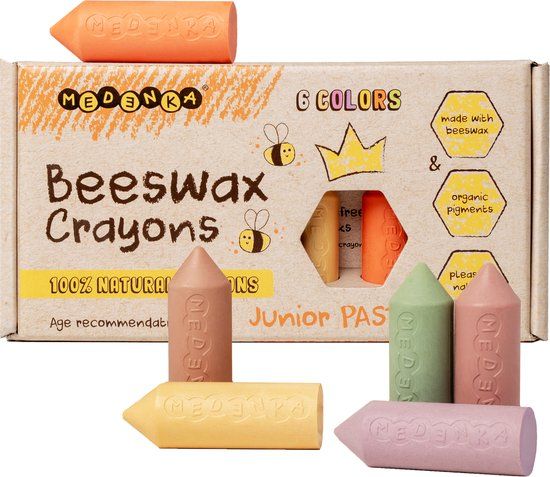 Medenka® Bijenwas Krijtjes Junior Pastel
