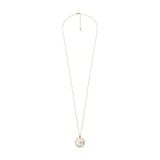 Fossil Vrouwelijke goudkleurige Stainless Steel met karabijnsluiting Ronde hanger ketting