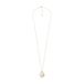 Fossil Vrouwelijke goudkleurige Stainless Steel met karabijnsluiting Ronde hanger ketting