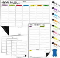 RX Goods Premium Magnetische Weekplanner Whiteboard Set met 9 Accessoires - Familieplanner