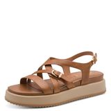 Tamaris - Dames - Plateau sandalen - Cognac - Maat 37