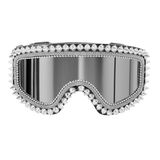 Finidi Ski-bril 80's zilver strass-nagels Maud