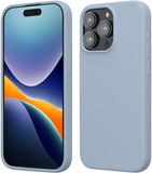 kwmobile Housse pour iPhone 15 Pro Max - Étui fin en TPU avec finition douce - Bleu clair mat