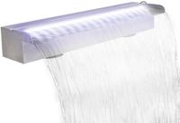 vidaXL Zwembadwaterval met LED's rechthoekig 60 cm roestvrij staal