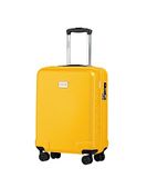PUCCINI Panama TSA M-L-XL harde koffer van polycarbonaat met dubbele wielen, Geel., XL, Maat XL