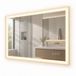 Merkloos Relaxdays Badkamerspiegel - 100x60 cm - met verlichting - touch - stopcontact