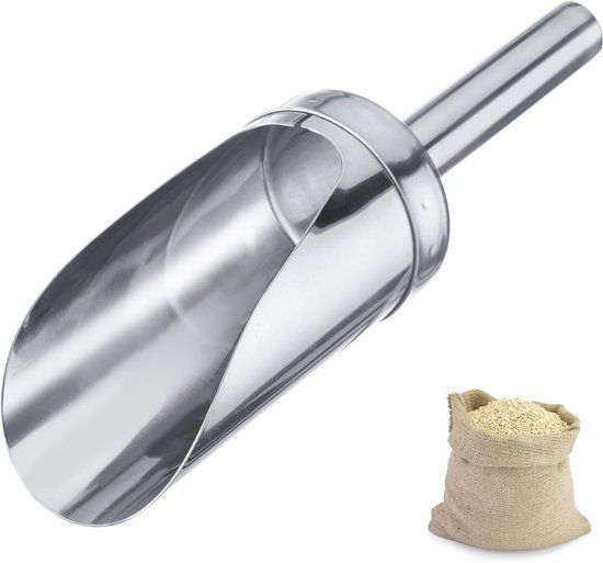 Westmark Afweeg-/voederschep, inhoud: 600 ml (ca. 700 g meel), rond, roestvrij staal, zilver