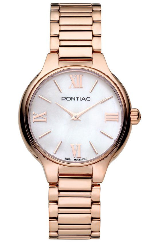 Pontiac Leicester P10071 Horloge - Staal - Rosékleurig - Ø 30 mm