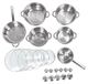 Set de 6 casseroles en acier inoxydable pour la cuisine