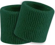 TCK Polsbanden Badstof Diverse Sporten Volwassenen Terry Standard Weight 8 cm Paar Donkergroen One Size