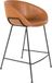 Zuiver Feston Tabouret de bar dossier 65 cm Brun - Set de 2