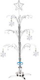 HOHIYA Swarovski Draaibare Boomstandaard - 119cm Hoog - Metaal - Zilver