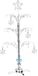 HOHIYA Swarovski Draaibare Boomstandaard - 119cm Hoog - Metaal - Zilver