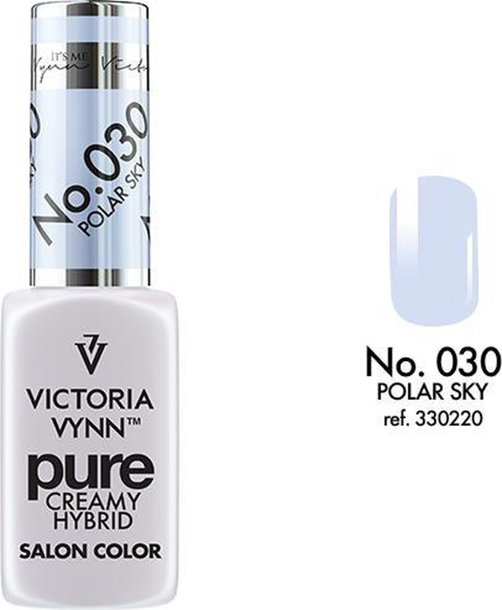 VICTORIA VYNN™ Gel Nagellak - Gel Polish - Pure Creamy Hybrid - 8 ml - Polar Sky - 030 - Blauw