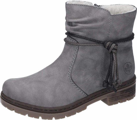 Rieker Dames Enkellaarzen Y7463 - Grijs - Maat 41