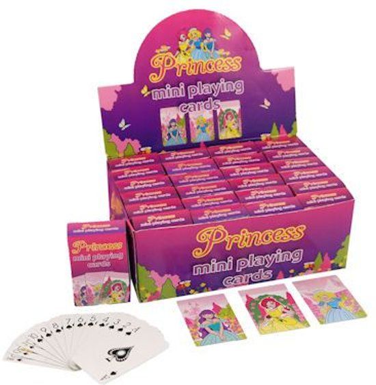24 STUKS Mini Speelkaarten - Princess in Display Traktatie / Uitdeelcadeautjes