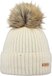 Barts Augusti Rib Knit Beanie with Faux Fur Pompon - Beige - 8717457652073