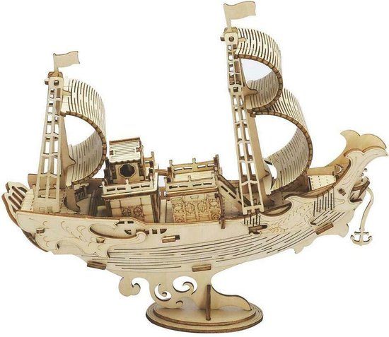 Robotime 3D Puzzel Modelbouw Pakket Japanese Diplomatic Ship TG307