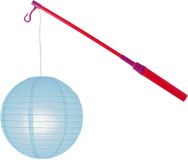 Sans marque Support de lampion 40 cm - avec lampion - bleu clair - D25 cm
