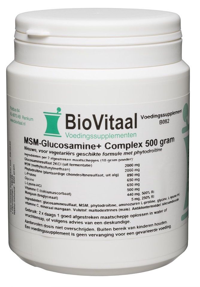 Biovitaal Biovitaal MSM Glucosamine+ Complex Vegetarische Formule Poeder