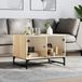 Maison Exclusive - Table basse avec portes vitrées, chêne Sonoma, 68,5 x 50 x 50 cm