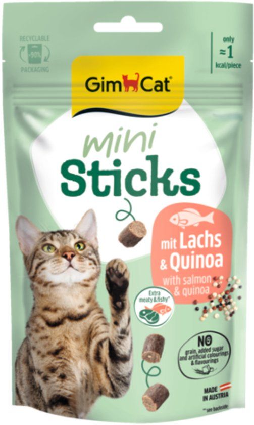 GimCat Mini Sticks - Kattensnack - Zalm Quinoa 50 g