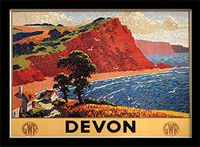 Pyramid International Devon (1)" ingelijste print memorabilia, meerkleurig, 11 x 11 x 1,3 cm