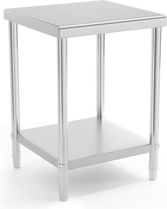 Royal Catering RVS Werktafel - PREMIUM - 60 x 60 cm - 150 kg