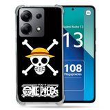 Cokitec Shatterproof versterkte hoes voor Xiaomi Redmi Note 13 4G Manga One Piece Doodshoofd