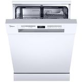 Midea Vaatwasser, 60 cm, vrijstaand en onderbouw, 14 couverts, EEK C | 44 dB, automatische deuropening, wifi-compatibel, starttijdinstelling, hygiënische verzorging, zonewassen, 7 programma's