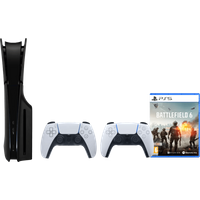 Sony PlayStation 5 Slim Disc Edition + Battlefield 6 + Covers Zwart + Extra Controller Wit