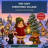 Le Village de Noël Cosy : Un Livre de Coloriage Festif Audacieux et Facile pour Adultes et Adolescents