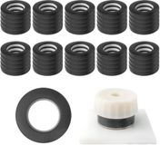 Merkloos Zwarte gordijnringen met oogjes - 50 stuks - 40 mm
