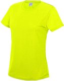 Just Cool Dames sportshirt met korte mouwen 'Cool T' Electric Yellow - XS