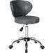 OEM Tabouret À Roulettes, Tabouret De Massage En Pu Avec Hauteur Réglable 73-88 Cm Et Dossier, Pivotant 360°, Gris