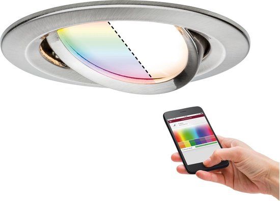 Paulmann Nova Plus Inbouwspot - Zigbee - Smart Home - Coin - Warmwit - IJzer