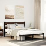 Maison Exclusive Lit exclusif - Structure de lit sans matelas, avec tête de lit, en chêne marron, dimensions 140x190 cm