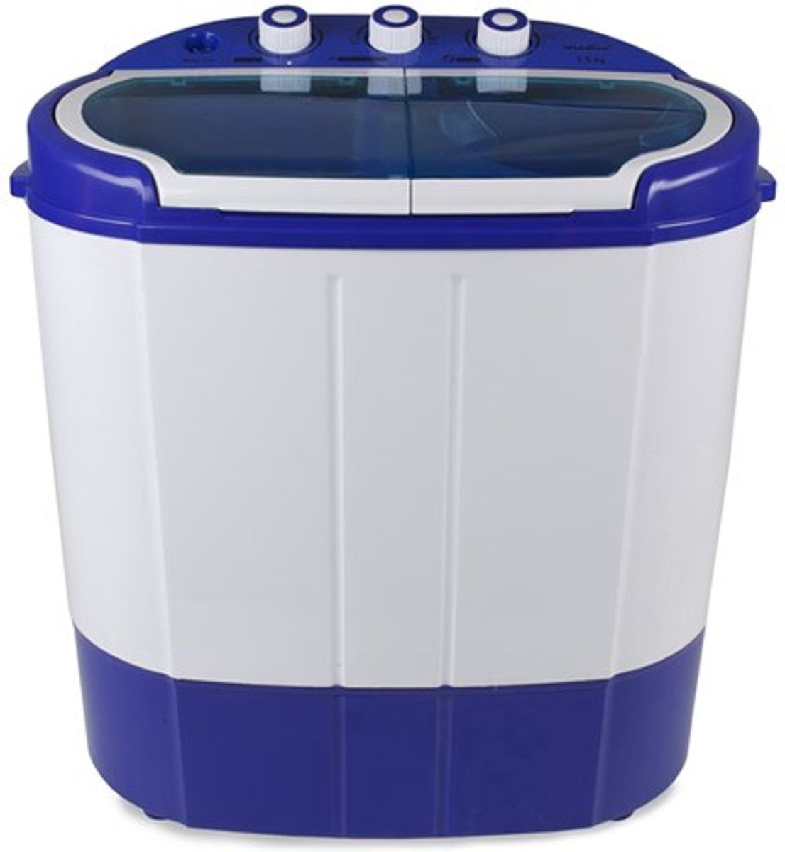 Mestic MW-120 Camping Wasmachine/Centrifuge Combinatie - 3,5kg - Blauw/Wit