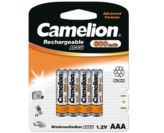 Camelion NH-AAA600-BP4 - AAA Batterijen - 600 mAh - 4 stuks