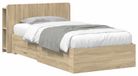 Maison Exclusive - Cadre de lit avec espace de rangement, avec tête de lit en chêne Sonoma, 100 x 200 cm