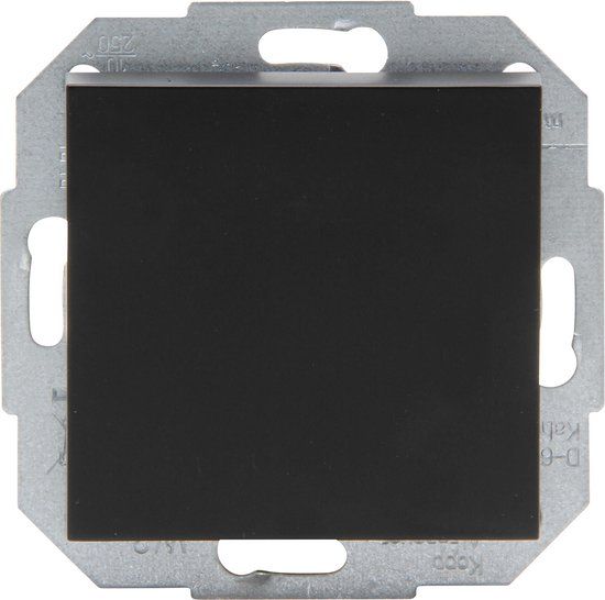 KOPP Athenis HK07 Kruisschakelaar - Mat Zwart - Inbouw - 1-voudig