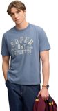 Superdry Athletic Essentials T-shirt Heren M Flint Stone Blue Grey