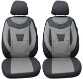 BREMER SITZBEZÜGE Autostoelhoezen, compatibel met Peugeot 5008 1, set voor bestuurder en passagiers, vanaf 2009-2017, autostoelhoezen, set van 2, grijs