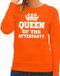 Bellatio Decorations Oranje Queen of the afterparty sweater dames - Oranje Koningsdag kleding L