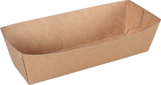 White label Bak Karton + kleicoating A5 105x33x30mm bruin 100 stuks