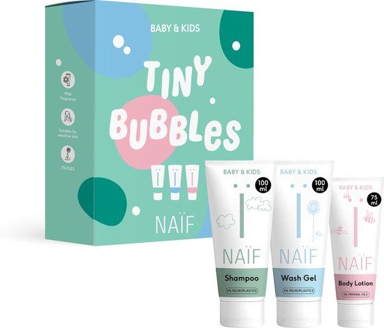 Naïf - Geschenkset - Baby's & Kinderen - Shampoo, Wasgel & Bodylotion